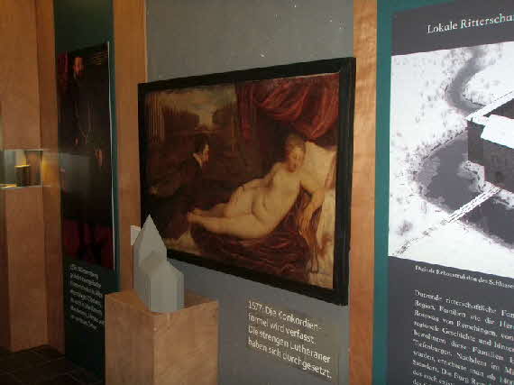 Tizian - Venus und Musik (1550) - akad. Kopie aus dem Prado von Albert Fessler um 1930 - Leihgabe in der aktuellen Ausstellung des R�mermuseum Remchingen